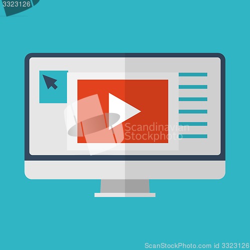 Image of Flat design icon of multimedia