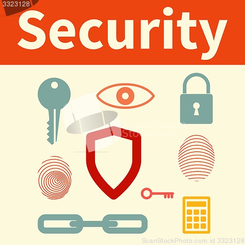 Image of Web security set of icons. 