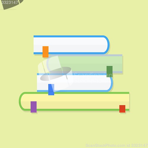 Image of Education book. Flat vector icon