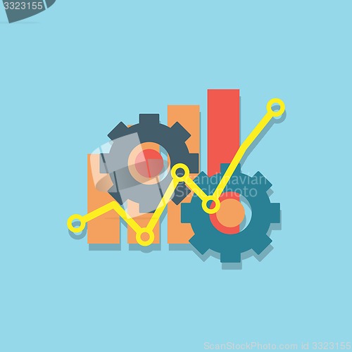 Image of Flat modern vector icon of seo or business theme