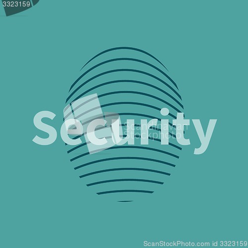 Image of Fingerprint icon with security text.