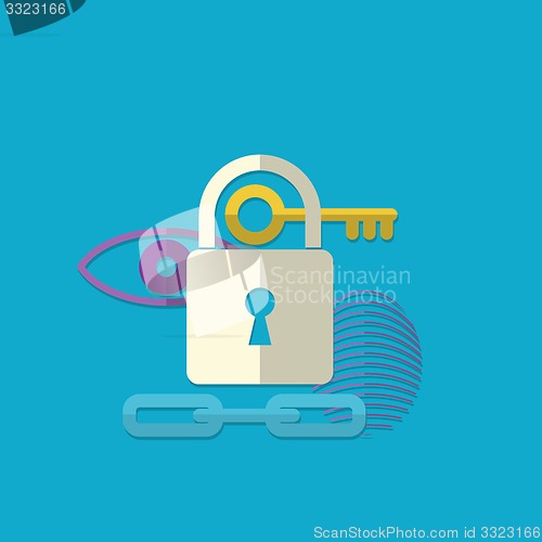 Image of Web security concept icon. 