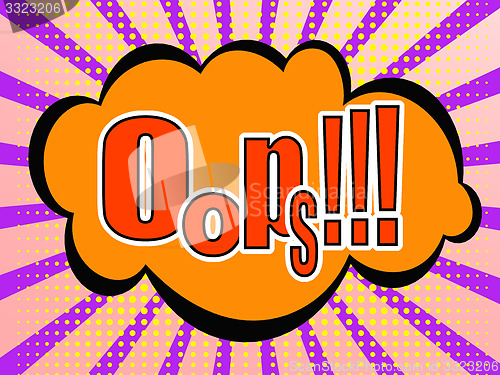 Image of Oops Comic Speech Bubble