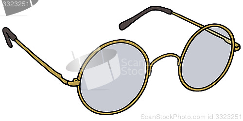 Image of Old golden glasses