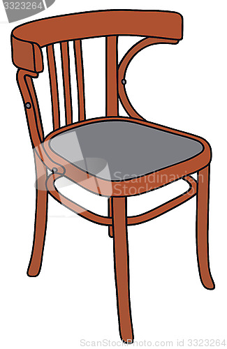 Image of Red wooden chair