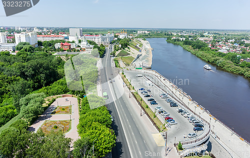 Image of View on historical center of Tyumen. Russia
