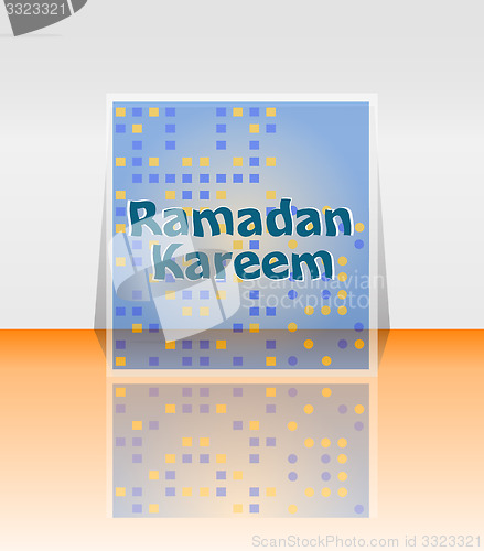 Image of Ramadan Kareem. lettering composition of muslim holy month.