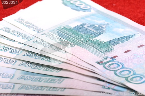 Image of Background image of different russian bank notes