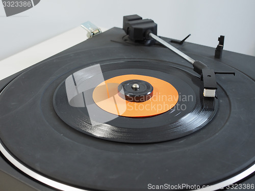 Image of Vinyl record on turntable