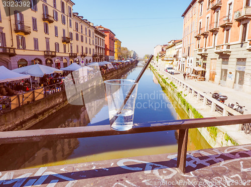 Image of Retro look Naviglio Grande Milan