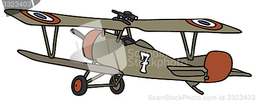 Image of Vintage military biplane