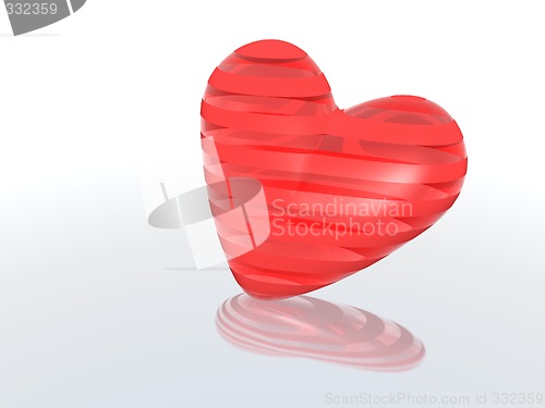 Image of red glass heart