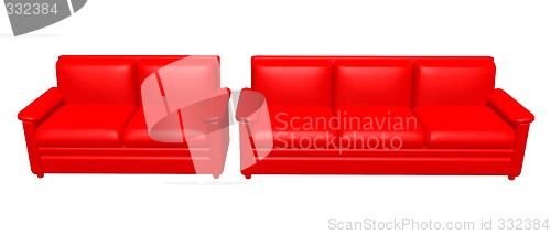 Image of red sofas