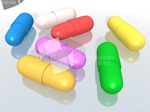 Image of colored capsules