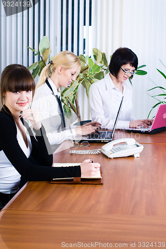 Image of Meeting of young business ladies