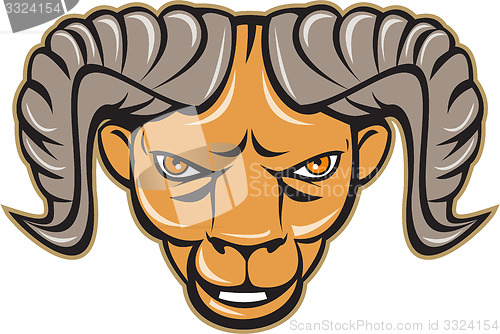 Image of Ram Head Isolated Cartoon