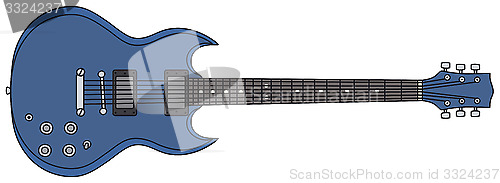Image of Blue electric guitar