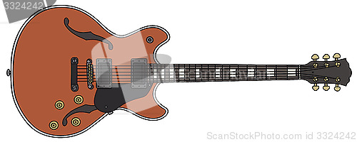 Image of Retro red electric guitar