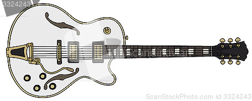 Image of Classic white electric guitar