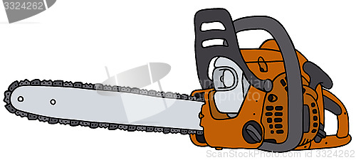 Image of Orange chainsaw