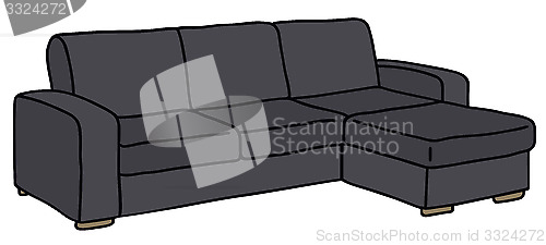 Image of Black couch