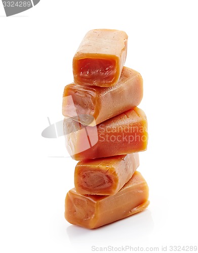 Image of stack of caramel candies