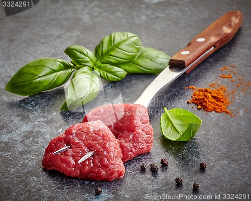 Image of fresh raw meat cuts