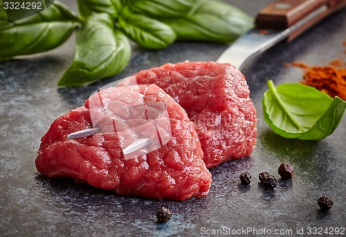 Image of fresh raw meat cuts