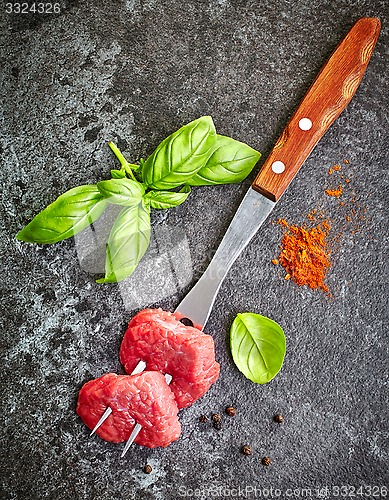 Image of fresh raw meat cuts