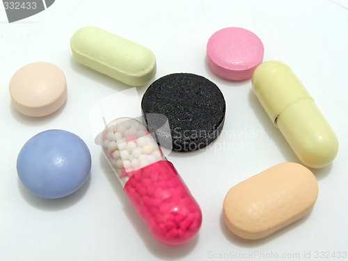 Image of Multicolored pills