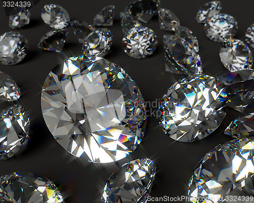 Image of diamonds on a black background