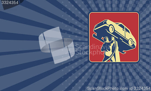 Image of Business card Mechanic Technician Car Repair Retro