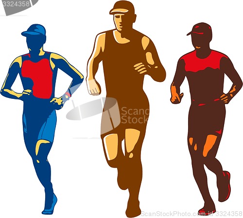 Image of Triathlete Marathon Front Collection Retro