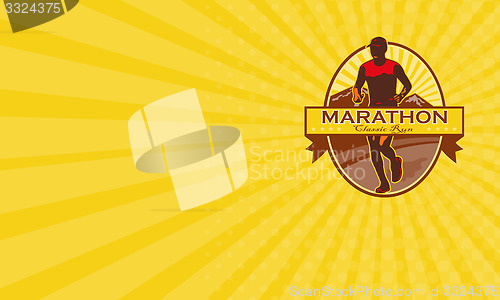 Image of Business card Marathon Classic Run Retro