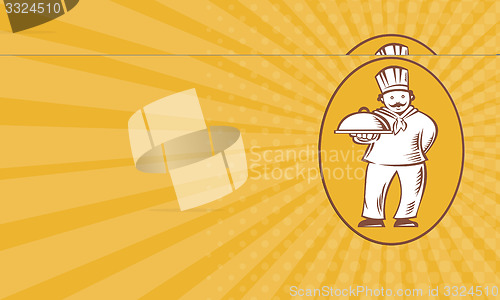 Image of Business card Chef Baker Cook With Platter
