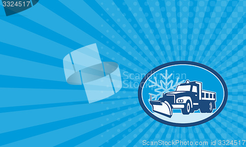 Image of Business card Snow Plow Truck Retro