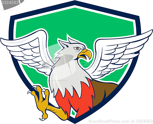 Image of Hippogriff With Talons Shield Cartoon