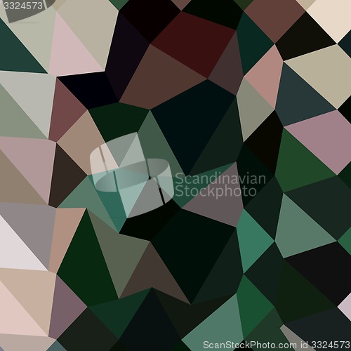 Image of Dark Moss Green Abstract Low Polygon Background