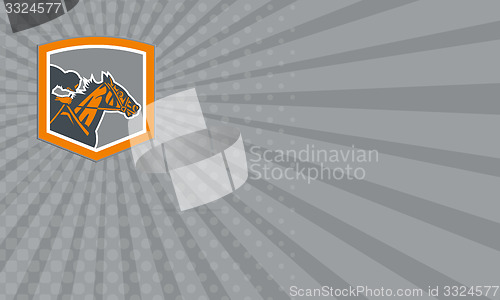 Image of Business card Jockey Horse Racing Shield Retro