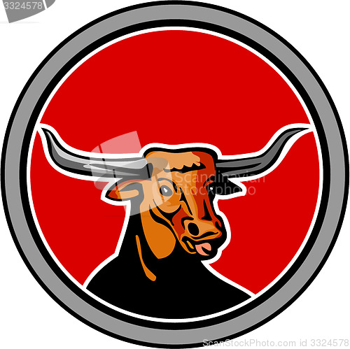 Image of Texas Longhorn Red Bull Circle Retro