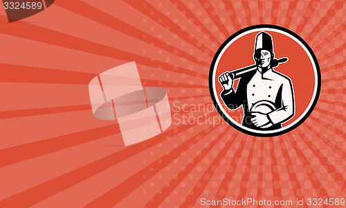 Image of Business card Cook Chef Baker With Roller Retro