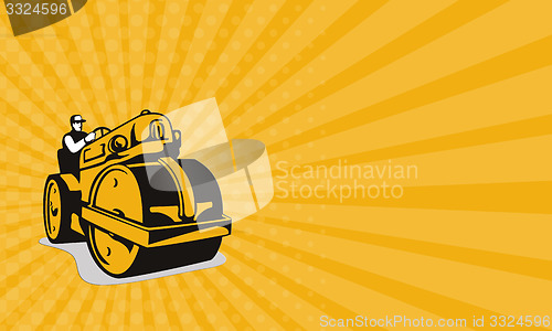 Image of Business card Vintage Road Roller  Retro