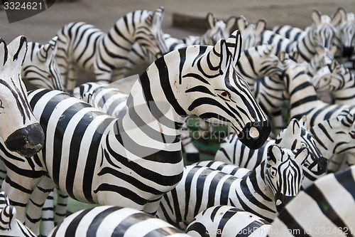 Image of Wood zebra on a market in Thailand