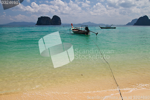 Image of Boat at the beach in thailand