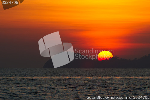 Image of Sunset at the beach in thailand