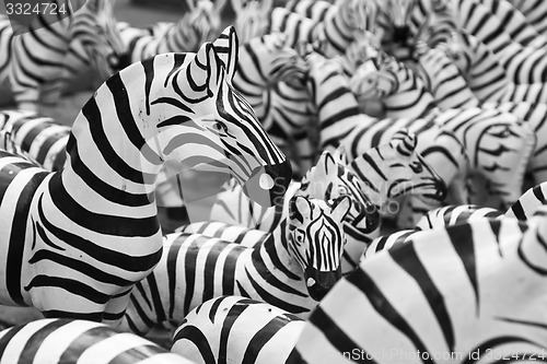 Image of Wood zebra on a market in Thailand