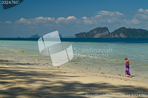 Image of Girl at the beach in thailand 