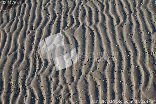 Image of Patterns in the sand at the beach in thailand