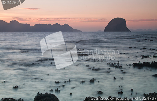 Image of Sunste at beach in Krabi Thailand