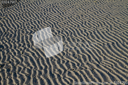 Image of Patterns in the sand at the beach in thailand